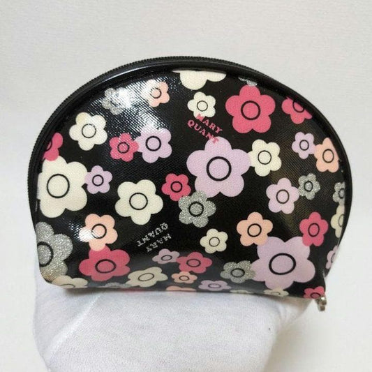 MARY QUANT ポーチ 花柄 黒 2
