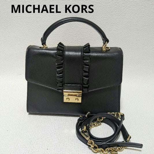 MICHAEL KORS 2wayショルダーバッグ 黒 正面