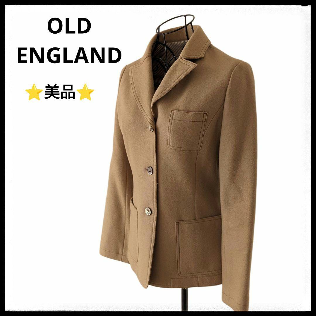 OLD ENGLAND カシミヤ混 ジャケットコート ベージュ 正面