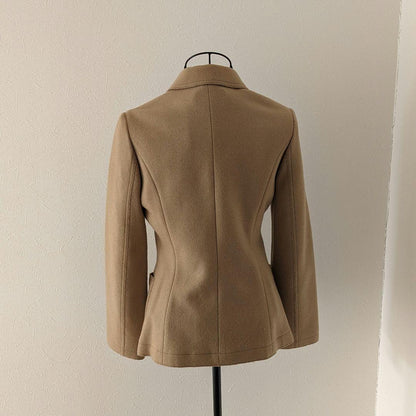 OLD ENGLAND カシミヤ混 ジャケットコート ベージュ 3