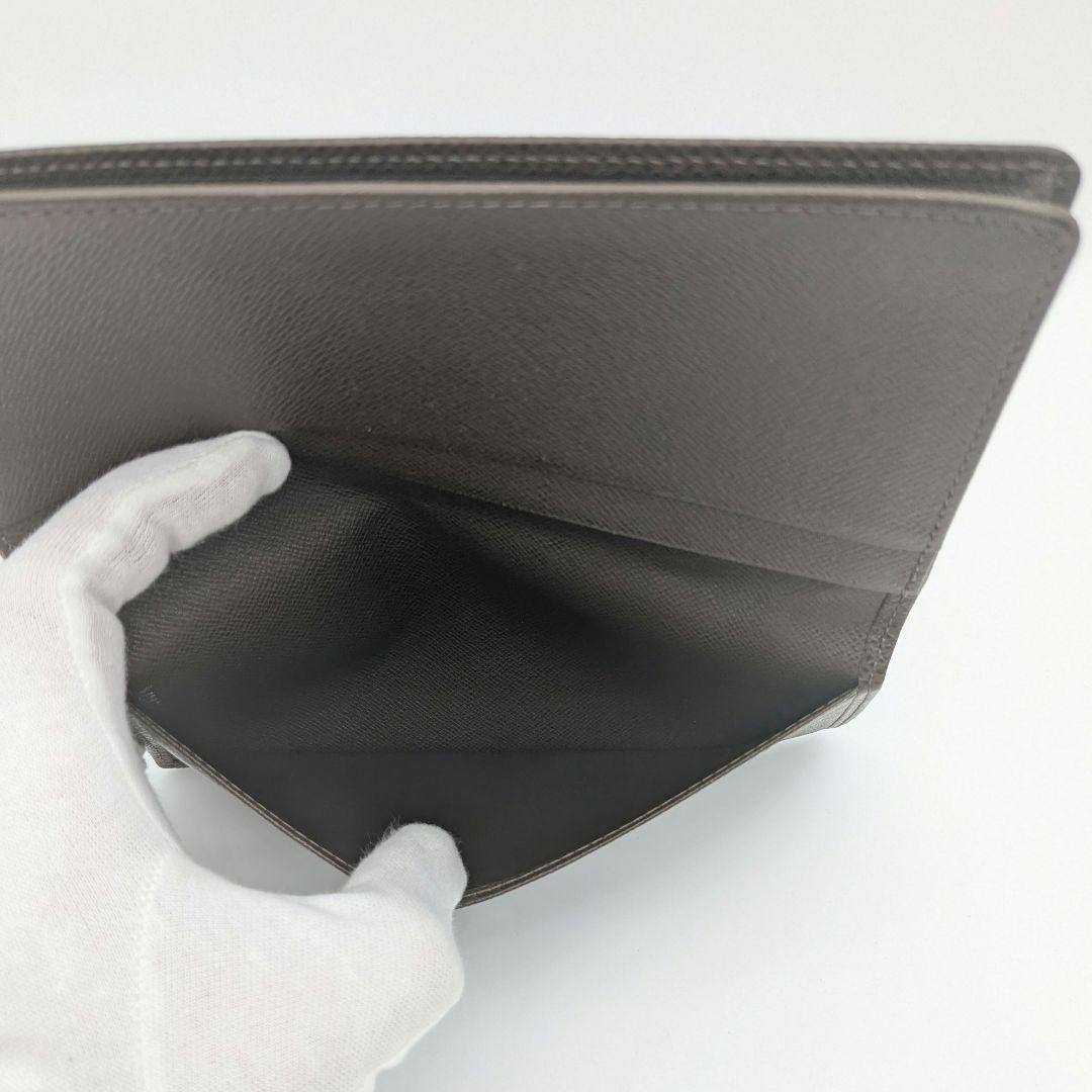 LOUIS VUITTON タイガ 二つ折り財布 ダークブラウン 11