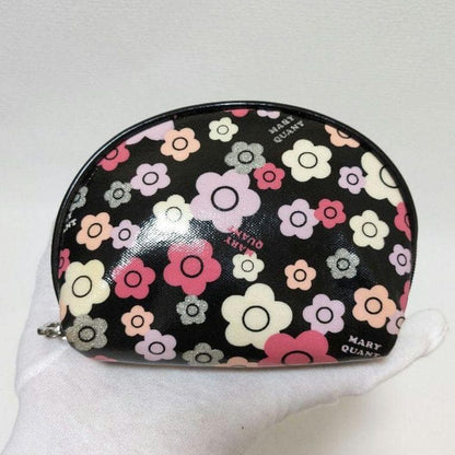 MARY QUANT ポーチ 花柄 黒 3