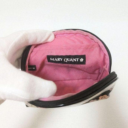 MARY QUANT ポーチ 花柄 黒 7