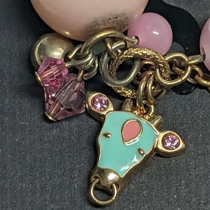 ANNA SUI ブレスレット 牛モチーフ ピンク 4