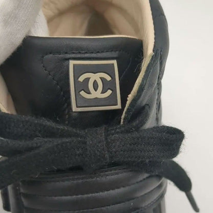 CHANEL マトラッセ ハイカットスニーカー ブラック 12