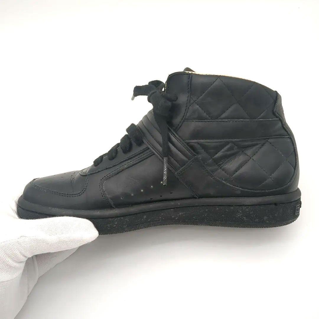 CHANEL マトラッセ ハイカットスニーカー ブラック 8
